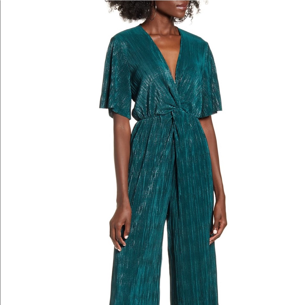Green Metallic Jumpsuit